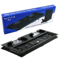 PS4 PRO DİKEY STAND FANLI - 2XJOYSTİCK ŞARJLI - USB ÇOKLAYICILI