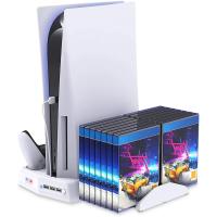 PS5 DİKEY TUTUCU FANLI -2XJOYSTİCK ŞARJLI -OYUN CD BÖLMELİ STAND